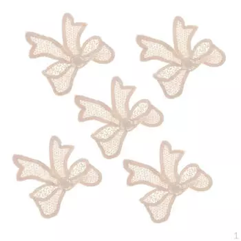 5 шт., вышивка, бант, кружевные аппликации для декора одежды, платья-