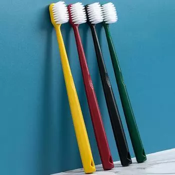 5 шт. высококачественная зубная щетка Dubai Soft Bristle Macaron, индивидуальная упаковка, бамбуковый уголь, взрослая широкая зубная щетка с мягкой щетиной 5pcs