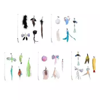 5 шт. Забавная игрушка-палочка для рыбалки, игрушка-преследование, самораздражающая игрушка-палочка чёрный