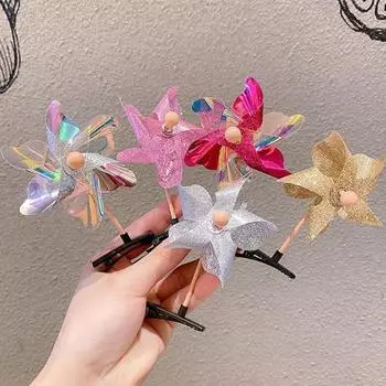 5 шт., забавные заколки для волос для девочек, мультяшные 3D маленькие желтые курица, кролик, медведь, в форме сердца, плюшевый декор, весенние заколки для волос C