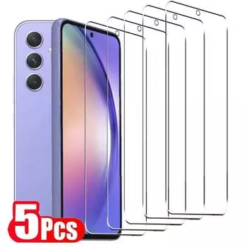 5 шт. закаленное стекло для Samsung Galaxy A54 5G A14 A24 A34 M14 M54 защитные пленки для экрана Samsung A52 A52S A53 A33 A32 A12 A13 A71 Huawei P Smart 2019 чистый
