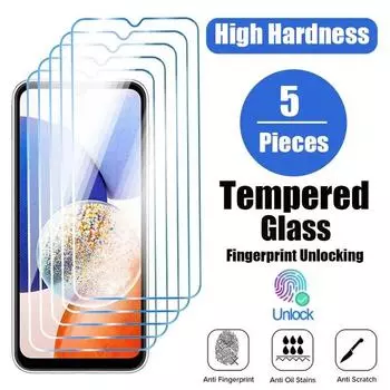 5 шт. закаленное стекло для Samsung Galaxy A14 A54 A53 A13 A33 A34 A52S 5G Защитная пленка для экрана для Samsung A52 A73 A21S A51 A72 стекло Huawei P Smart 2019 чистый