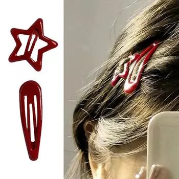 5 шт. заколки для волос со звездами, нежные металлические зажимы для девочек, противоскользящие головные уборы, идеальный подарок для вечеринки на Новый год Waterdrop