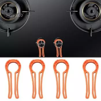 5 шт. замков безопасности для ручек плиты для безопасности детей, детские защищающие ручки духовки, замки, предотвращающие утечки газа, ожоги и ошпаривания, устройства безопасности кухонной плиты чёрный