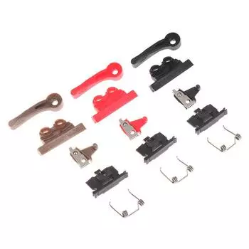 5 шт., запасные части для электрической машинки для стрижки волос, поворотная головка, переключатель, регулировочный стержень 8591/8148 красный