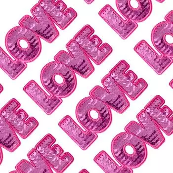 5 шт. заплатки для ремонта цветочные полоски аппликация из ткани аксессуары для одежды романтический стиль декор для сумок вышитые заплатки пайетки LOVE