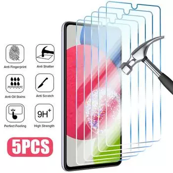 5 шт. Защитное стекло для Samsung A53 A13 A23 A33 A73 S20 S21 FE Защитное стекло для Samsung A12 A52 A22 A32 A72 A52S 5G For Samsung A12 чистый