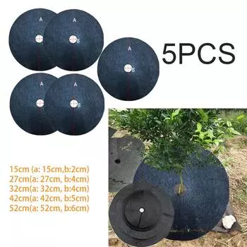 5 шт., защитные коврики для цветочных деревьев и растений, тканевые экологические контрольные мульчирующие барьеры, горшок, садовые инструменты 15cm