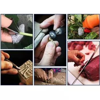 5 шт. Защитные перчатки для пальцев с защитой от порезов, уровень защиты 5 серый