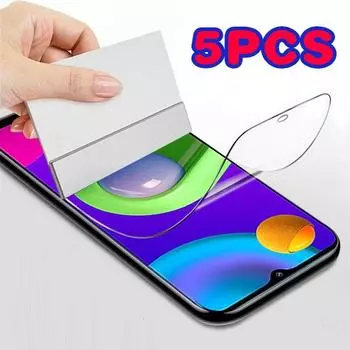 5 шт. защитные пленки для экрана Samsung Galaxy A52 A53 A13 A32 A12 A50 A51 A52S A72 A22 A71 A21S A70 A73 M12 M21 M52 M31S гидрогелевая пленка redmi k20 чистый