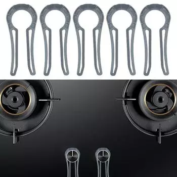 5 шт. защитных крышек для ручки газовой плиты, замки для защиты от детей, простая установка защитного кожуха для кухонной плиты, защитная накладка на ручку плиты 5pcs серый