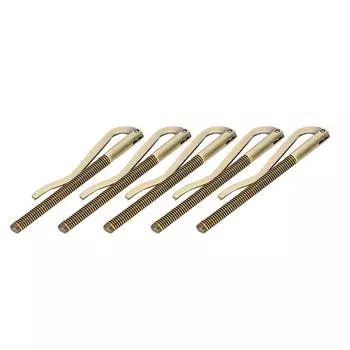 5 шт. зажим для денег из гальванизированной стали с высокой твердостью, пружина 80 мм для кожаного кошелька, бронза