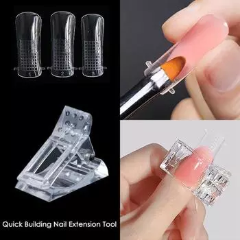 5 шт. зажим для типсов Quick Building Poly Uv Gel Assistant Tool Diy Manicure Plastic Extension Clip 5pcs белый