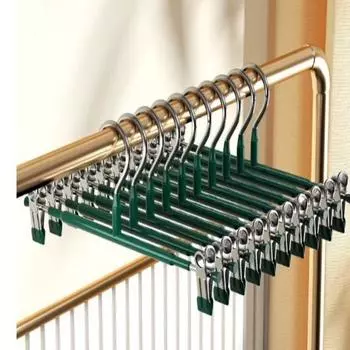 5 шт. зажим для вешалки из нержавеющей стали для брюк, зажим для гардероба, противоскользящая прищепка для брюк, вешалка для юбки 5 pcs синий