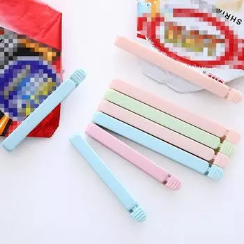 5 шт. зажимы для пакетов зажим для запечатывания пищевых закусок портативный инструмент для хранения упаковка зажим для пакетов 12CM синий