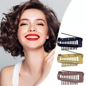 5 шт., зажимы для парика, прочные, простые в использовании, легкие, портативные, зажимы для наращивания волос, аксессуары для укладки волос коричневый