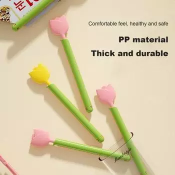 5 шт., зажимы для пищевых пакетов, в форме тюльпана, влагостойкие уплотнительные зажимы, уплотнитель для хранения закусок, кухонный инструмент для холодильника розовый