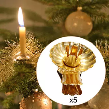 5 шт. зажимы для свечей подсвечники зажимы барные церкви Рождественская елка для вечеринок A