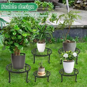 5 шт. железная подставка для цветочного горшка, подносы для демонстрации бонсай, держатель для растений, балконный кашпо, декоративная стойка, подставка для ландшафтного дизайна в горшках