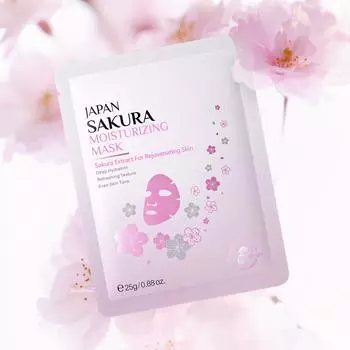 5 шт. Женская коллагеновая маска для лица Sakura Deep Hydrating Moisturizing Lifting Mask Set для длительного питания и ухода за лицом Beauty Accessory One Size