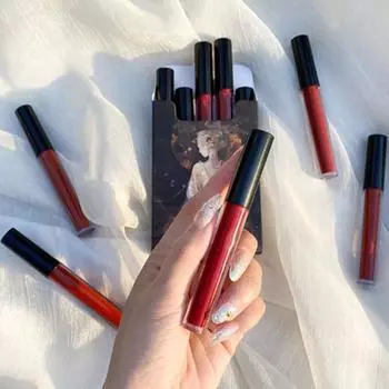 5 шт. женская матовая стойкая жидкая губная помада с антипригарным покрытием для губ в чашке жидкая губная помада для женщин