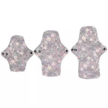 5 шт. женские гигиенические прокладки из хлопчатобумажной ткани с принтом, герметичные, многоразовые, женские менструальные салфетки M 19cm x 26cm