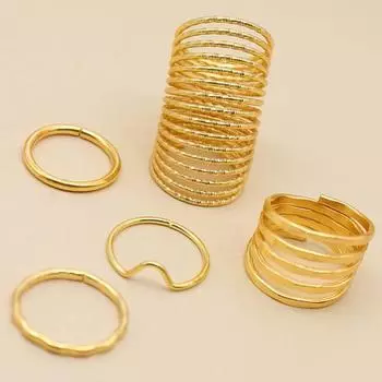 5 шт. женские кольца на костяшки пальцев с несколькими кругами, простые регулируемые эластичные кольца на палец, ювелирные аксессуары
