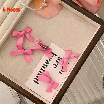 5 шт. Женские популярные заколки для волос бант мини-заколки милые и милые заколки для челки головной убор корейский стиль аксессуары для волос