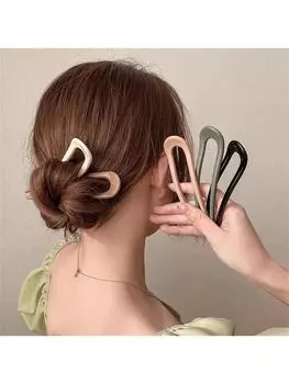 5 шт. Женские простые U-образные шпильки для волос для создания пучков/хвостов, для ежедневного использования и универсальные аксессуары для волос one-size
