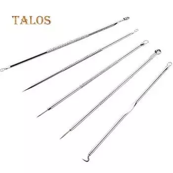 5 шт. женский профессиональный экстрактор для удаления черных точек, акне, комедонов, инструмент для ухода за кожей лица