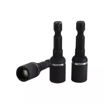 5 шт. Жесткий магнитный шестигранный адаптер для головки, редуктор, шестигранная бита, втулка, адаптер для ключа, трещотка, хромированная сталь, ударная головка, электрическая дрель