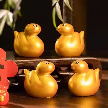 5 шт. Золотая фигурка змеи на удачу, симпатичный талисман года змеи, микро-украшения для ландшафта 5pcs