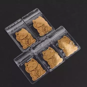 5 шт. золотая фольга Lucky Cat наклейка для украшения мобильного телефона золотая Lucky Cat золотая нашивка для украшения телефона на год подарок на телефон нашивка