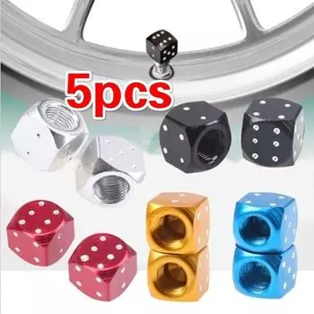 5 шт. золотые кости для велосипеда, автомобиля, грузовика, шины для колес, шток воздушного клапана, набор пылезащитных колпачков random разноцветный
