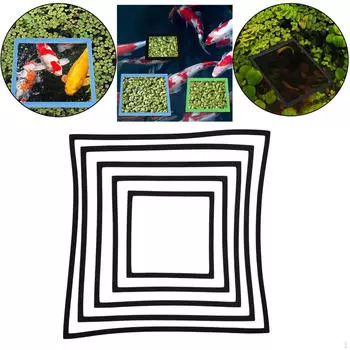 5 штук аквариумных плавающих колец для растений, аксессуары для кормления рыб чёрный