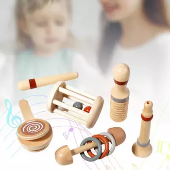 5 штук деревянные детские игрушки детские музыкальные игрушки для ползания звуковая трубка обучающие малыши
