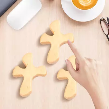 5 штук деревянный молитвенный крест ручной орнамент цепляющийся за ладонь сосед маленький религиозный Wood