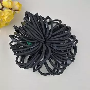 5 штук Эластичные резинки для волос черного цвета Держатель Резинка для хвостика Резинка для волос Аксессуар для волос для девочки с поверхностью для клея для DIY