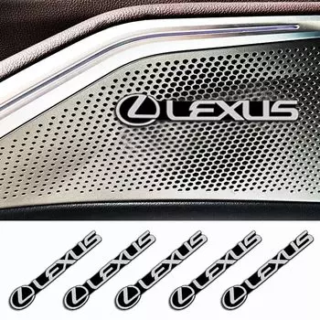 5 штук наклеек на динамики Lexus RX LX CT EX HS NX ES LX LC GS IS металлическая декоративная эмблема крутая (Лексус)