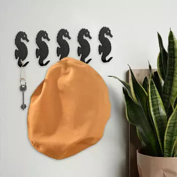 5 штук настенных крючков для верхней одежды, простая установка, многофункциональные вешалки в мультяшном стиле для прихожей