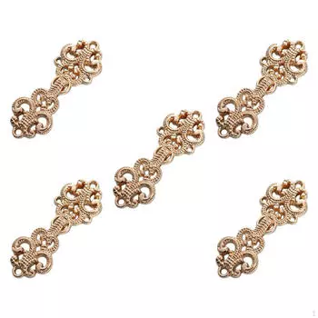 5 штук застежек-зажимов для платьев, пальто и свитеров золотой