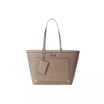 5 Simple Ribbon Tote Bag Beige [Samantha Vega] Women s
