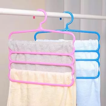 5 слоев многофункциональные вешалки для одежды вешалки для брюк держатели органайзеры для хранения в шкафу брюки полотенце шарфы стойки белый