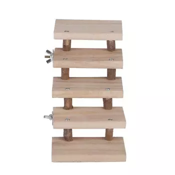 5 слоев натурального дерева лестница для хомяка игрушка для попугая лестница для восхождения игрушки для домашних животных подарочные аксессуары для клетки