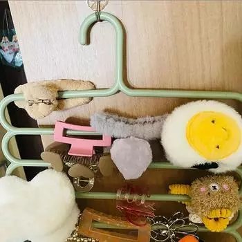 5 слоев, стойка для хранения когтей для волос, органайзер, большая емкость, утолщенный держатель для повязки на голову, настенная вешалка для волос, место для женщин зелёный