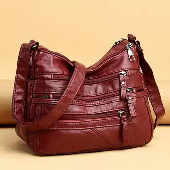 5-слойная классическая сумка через плечо для женщин, роскошная дизайнерская сумка и кошелек, высококачественная женская сумка через плечо из мягкой кожи