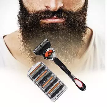 5-слойные сменные лезвия для бритвы Ручная бритва для влажного бритья Безопасная бритва Защита кожи Классический держатель для бритвенных ножей C