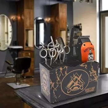 5-слойный держатель для ножниц, ящик для хранения, большая вместимость, органайзер для косметики, парикмахерский укладочный белый