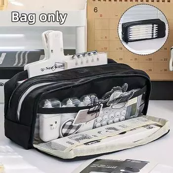 5-слойный прозрачный пенал с большой вместимостью и легким дизайном, школьные принадлежности, пеналы для девочек