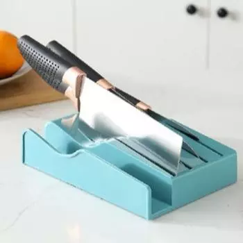 5 слотов держатель для ножей вставной стиль ящик для столовых приборов органайзер разделочная доска синий